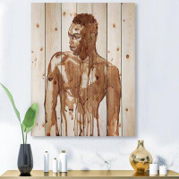 East Urban Home Handsome African Man Portrait On White II - Modern Print On Natural Pine Wood