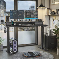 Accentuations by Manhattan Comfort Upgrade Your Workspace With Modern Electric Height Adjustable Standing Desk Easy Asse