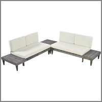 Latitude Run® Modern 3-Piece Patio Furniture Set With Side Table And Cushions