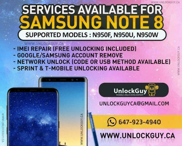 SAMSUNG GALAXY S9 S9+ *NO SERVICE* *UNREGISTERED SIM* *NETWORK FIX* | GOOGLE ACCOUNT REMOVE | SPRINT & T-MOBILE UNLOCK in Cell Phone Services in City of Montréal - Image 2