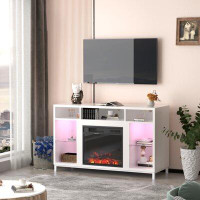 Wrought Studio TV Stand for TVs up to 78" with Fireplace Included