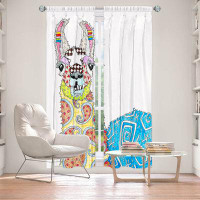 East Urban Home Lined Window Curtains 2-panel Set for Window Size 80" x 82" by Marley Ungaro - Llama White
