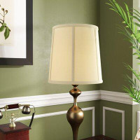 Darby Home Co 12" H x 12" W Linen Drum Lamp shade ( Screw on ) in Beige