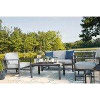 Greyleigh™ Winnsboro Grey Outdoor Lounge Set With Table