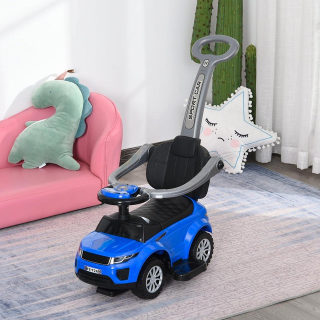 2 IN 1 KID RIDE ON PUSH CAR STROLLER SLIDING RIDE ON CAR WITH HORN MUSIC LIGHT FUNCTION SECURE BAR RIDE ON TOY FOR BOY G in Toys & Games - Image 2