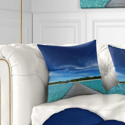 Made in Canada - East Urban Home Seascape Infinite Sea Pier Throw Pillow in Home Décor & Accents