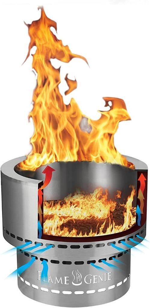 Flame Genie Wood Pellet Fire Pit - 2 Sizes ( 13.5 D or 19 D ) and 2 Finishes ( Black or Stainless Steel ) in Decks & Fences - Image 4