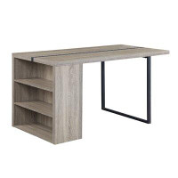 Latitude Run® Rustic Oak & Black Finish Dinning Table/Writing Desk