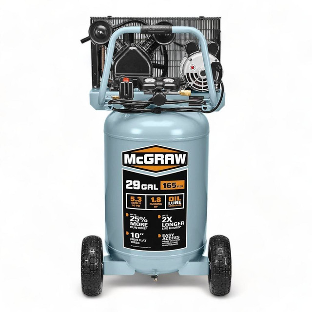 HOC VC29 29 GALLON, 1.8 HP, 165 PSI OIL-LUBE VERTICAL AIR COMPRESSOR + 90 DAY WARRANTY + FREE SHIPPING in Power Tools - Image 3