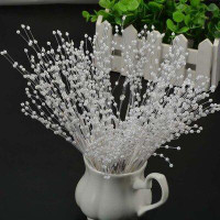 Primrue 50 Stems Faux Pearl Beads Spray Wedding Bride Flower Bouquet Home Table Decor