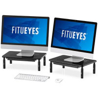 Fitueyes FITUEYES Metal Monitor Stand  Desktop Stand With Drawer, 3 Height Adjustable Computer Stand For Home Office And