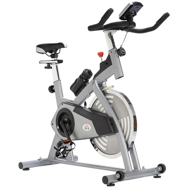 UPRIGHT EXERCISE BIKE, HOME GYM CYCLING FITNESS MACHINE, EQUIPMENT WITH ADJUSTABLE RESISTANCE LCD MONITOR BOTTLE HOLDER, in Exercise Equipment