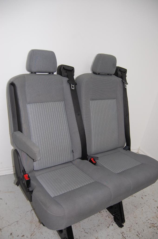 Ford Transit Passenger Van 2018 Removable 36 in. Gray Cloth Double Bench Jump Seat Savanna Truck Cargo VANLIFE in Other Parts & Accessories - Image 4