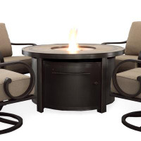 Red Barrel Studio 25.2'' H x 44.09'' W Aluminum Propane Outdoor Fire Pit Table with Lid