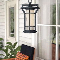 Union Rustic Kines Black Oxide 1 -Bulb 19" H Outdoor Hanging Lantern