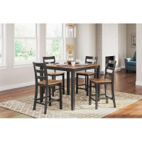 Signature Design by Ashley Gesthaven Counter Height Dining Table And 4 Barstools (Set Of 5)