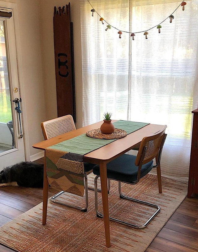 Mid Century Modern Wood Kitchen Dining Room Table Small Console Study in Dining Tables & Sets