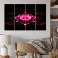 Winston Porter Light Coming Through Pink Lotus I - Lotus Wall Art Print - 4 Panels
