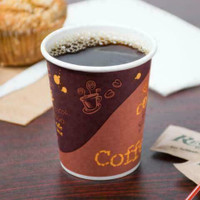 8 oz. Poly Paper Hot Cup with Coffee Design - 1000 / Case *RESTAURANT EQUIPMENT PARTS SMALLWARES HOODS AND MORE*