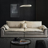 Lilac Garden Tools 110.24" Yellowish-Brown Technology cloth Modular Sofa cushion couch