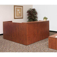 Ivy Bronx Legacy Reception Desk with Double Pedestal File Cabinet