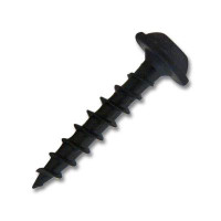 CSH #8 x 1 in. Black Square Round Washer Head Coarse Thread Self-Tapping