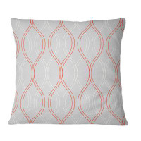 East Urban Home Abstract Waves In Retro Colours I - Patterned Printed Throw Pillow