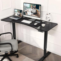 Inbox Zero 59" Electric Height Adjustable Standing Desk With Mouse Pad