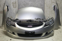 JDM Honda Civic Acura CSX Front End Conversion Front Clip Nose Cut Bumper Lip Headlights Fender Hood Grille 2006-2011
