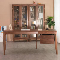 Recon Furniture 70.87"Brown solid wood shaped desk