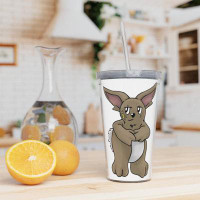 East Urban Home Rababab Plastic Tumbler With Straw