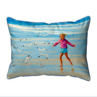 Highland Dunes Chasing Gulls Small Indoor/Outdoor Pillow 11X14