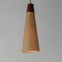 AllModern Ikenna 1 - Light Natural Aged Brass Cone Pendant