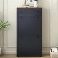 Ebern Designs Functional Entryway Shoe Cabinet With 2 Flip Drawers