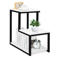 Latitude Run® 3-Tier Ladder-Shaped Chair Side Table With Storage Shelf