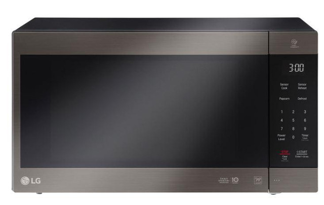 LG LMC2075BD 2.0 Cu. Ft. NeoChef Countertop Microwave with Smart Inverter and EasyClean - Black Stainless Steel in Microwaves & Cookers