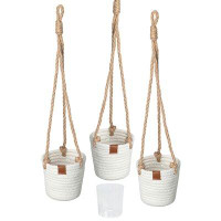 Rosecliff Heights Prosser Cotton Rope Hanging Planter