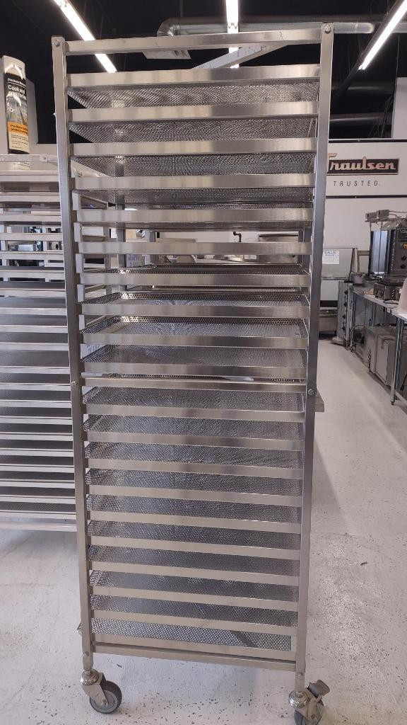 Stainless Steel Double Bun Racks with Stainless Cannabis Trays in Industrial Kitchen Supplies - Image 4
