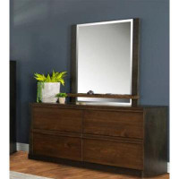 Andrew Home Studio Framel 4 - Drawer Dresser with Mirror