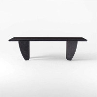 Brayden Studio 62.99" Black Rectangular Solid wood Dining Table