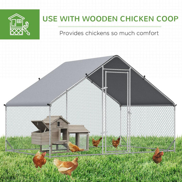 Chicken Coop 9.8' x 6.6' x 6.6' Silver dans Accessoires - Image 4