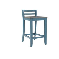 August Grove Adetoyosi Solid Wood 24.25" Counter Stool