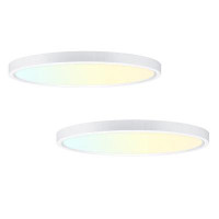 Ebern Designs 16in.White Round Integrated LED Pendant Light Fixture with 3000k-5000K 3CCT Selectable