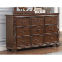 Astoria Grand Ona Solid Wood 9-Drawer Dresser - Cherry