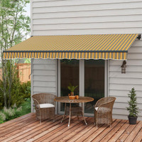 Sunshade Awning 141.7" W x 118.1" D Yellow and Grey