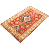Isabelline One-of-a-Kind Gazni Hand-Knotted 2010s Gazni Yellow 6' x 9'2" Wool Area Rug
