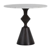 Gabby Benedict 32" Genuine Marble Pedestal Dining Table