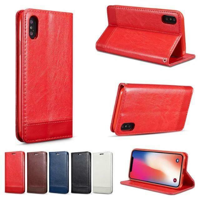 iPHONE X BOTH SIDE MAGNETIC  LEATHER    CASES !!! in Cell Phone Accessories in City of Montréal