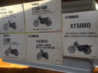 1970s Yamaha Dirt YZ MX TT Model Guide and Assembly Manuals