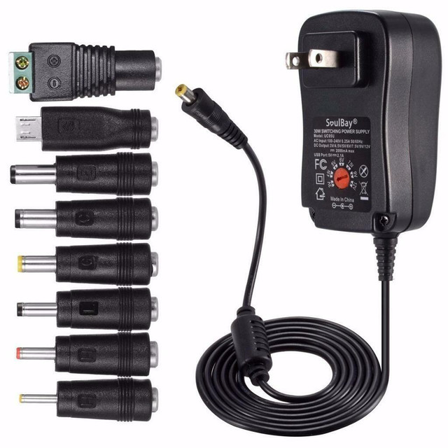 Weekly Promo!    30W UNIVERSAL AC/DC ADAPTER SWITCHING POWER SUPPLY WITH 8 SELECTABLE ADAPTER TIPS & MICRO USB in General Electronics